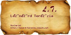 Lénárd Terézia névjegykártya