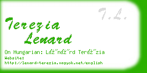 terezia lenard business card